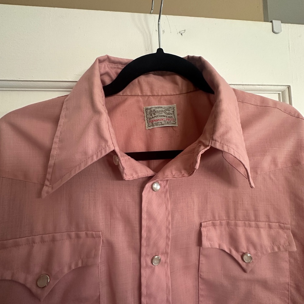Men's H Bar C Pink Western Shirt